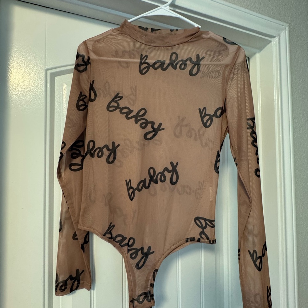 Baby Print Tan Kids One Piece
